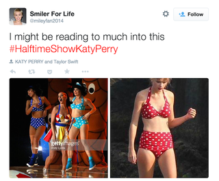 Illustration for article titled Did Katy Perry's Halftime Show Include a Subtle Taylor Swift Diss?